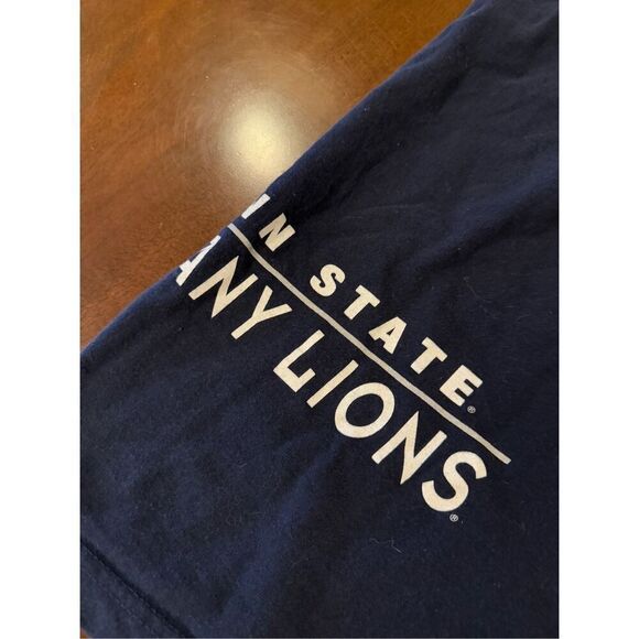 Size XL - vintage Y2K, Penn‎ State University wraparound logo T-shirt blue men - Picture 6 of 9